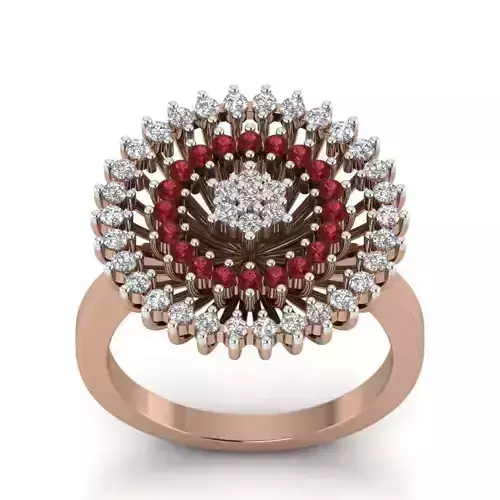 Women Cocktail Ring 3dm render details