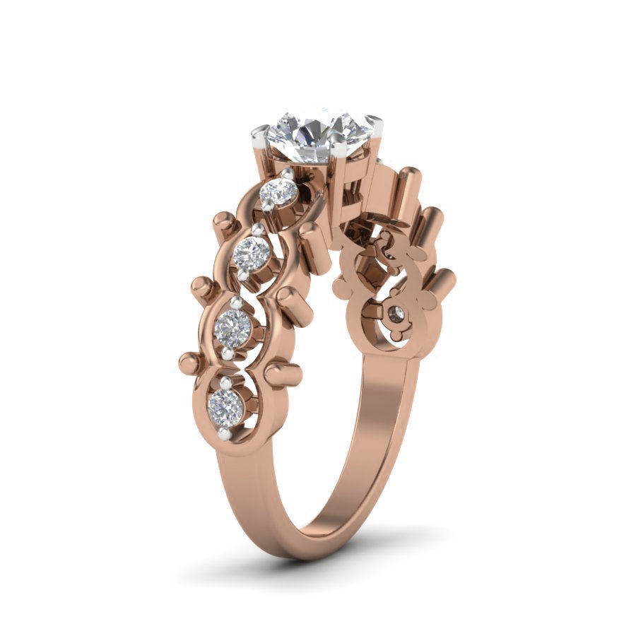Women solitaire ring 3dm render detail 3D print model_2