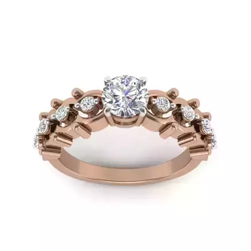 Women solitaire ring 3dm render detail 