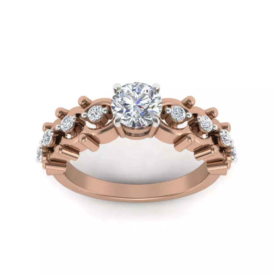 Women solitaire ring 3dm render detail 3D print model_0