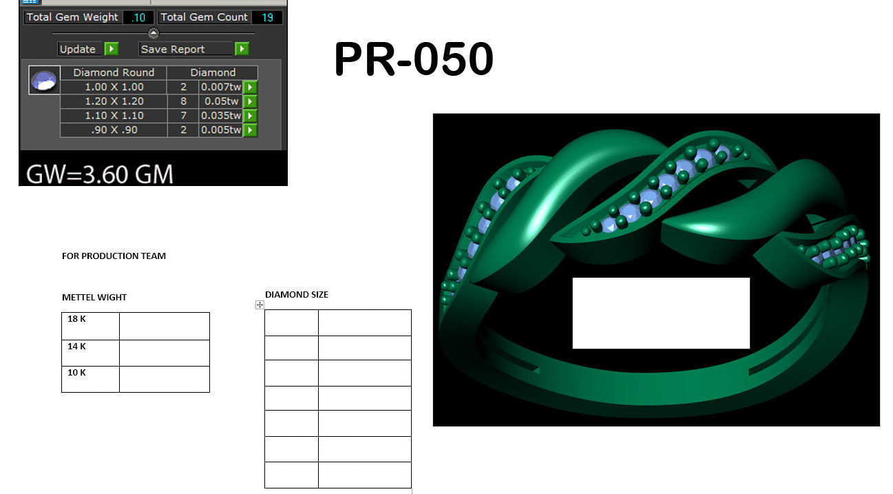 Women Diamond Ring 3dm render details 3D print model_5