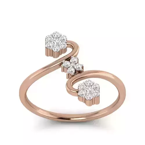 Women Diamond Ring 3dm render details