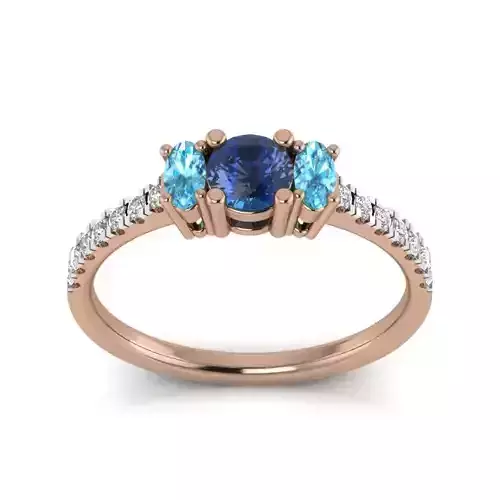 Women solitaire ring 3dm render detail  3D print model