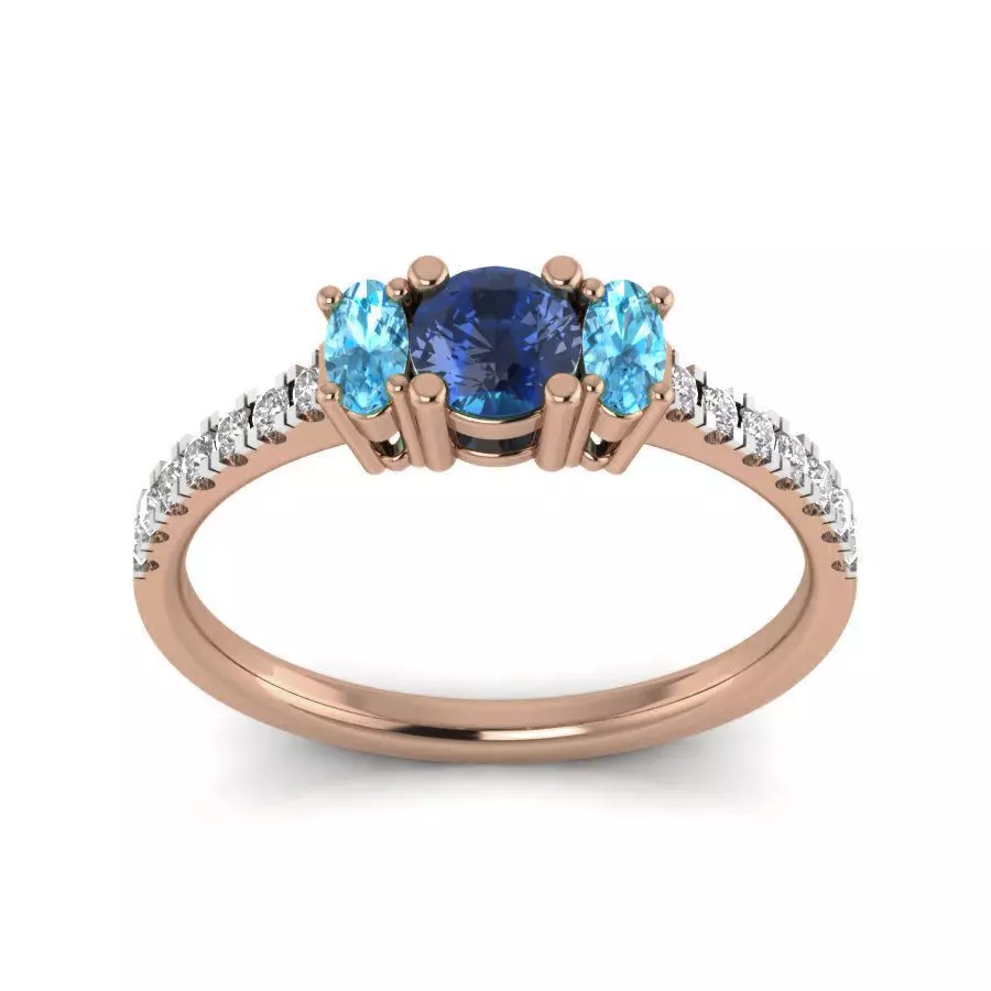 Women solitaire ring 3dm render detail  3D print model_0