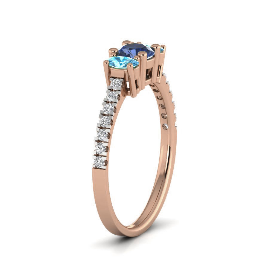 Women solitaire ring 3dm render detail  3D print model_2