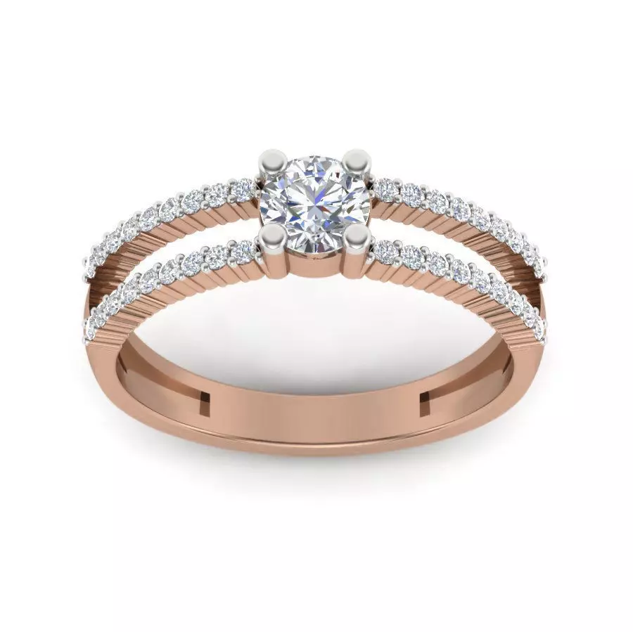 Women solitaire ring 3dm render detail 3D print model_0