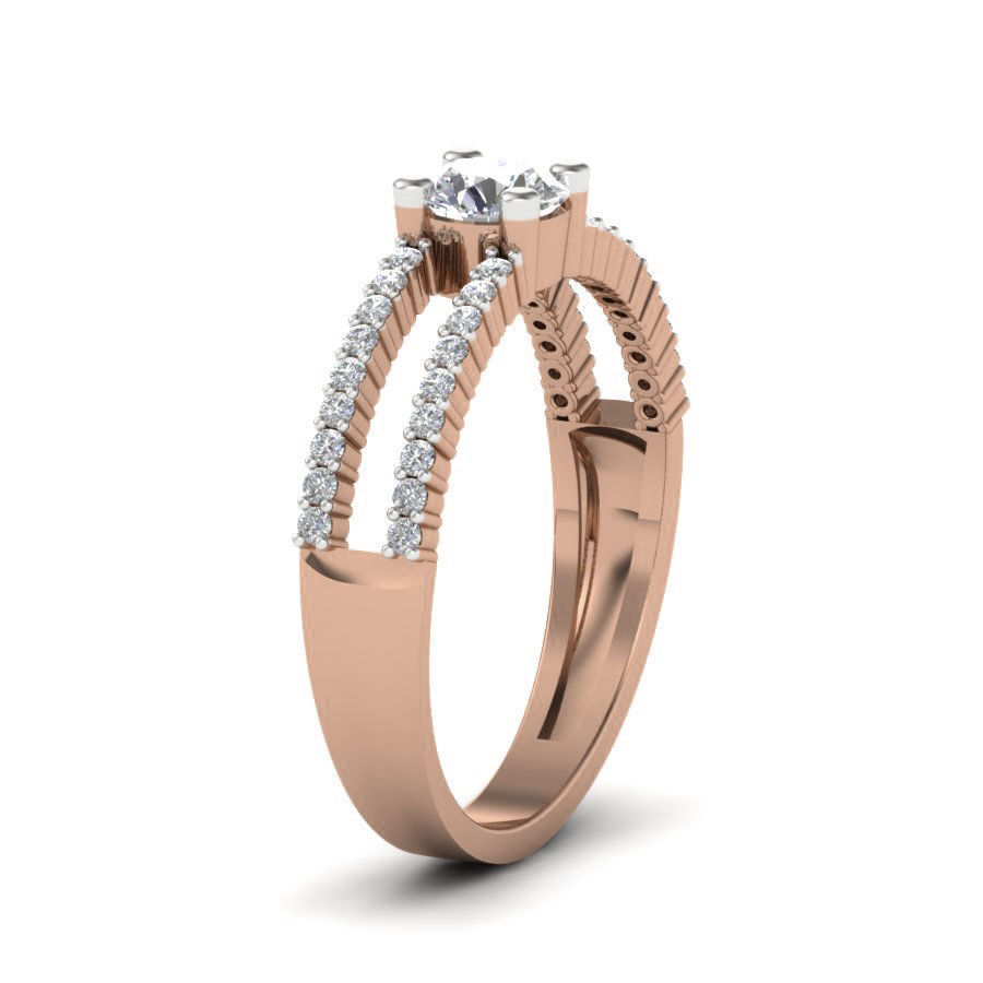 Women solitaire ring 3dm render detail 3D print model_2