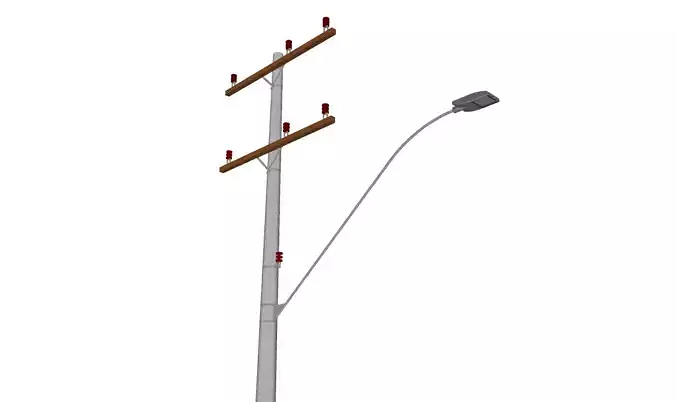 Concrete Lamp Post - Light Pole - Light Post - Street Light 27