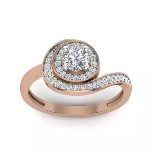 Women solitaire ring 3dm render detail  3D print model