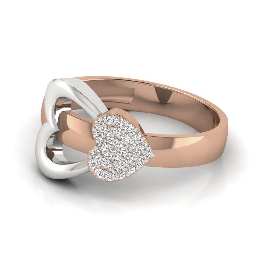 Heart Diamond Ring 3dm render details 3D print model_3