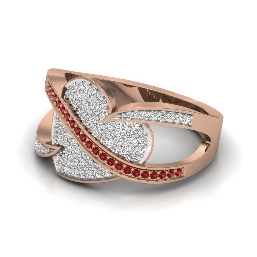 Heart Diamond Ring 3dm render details 3D print model_3