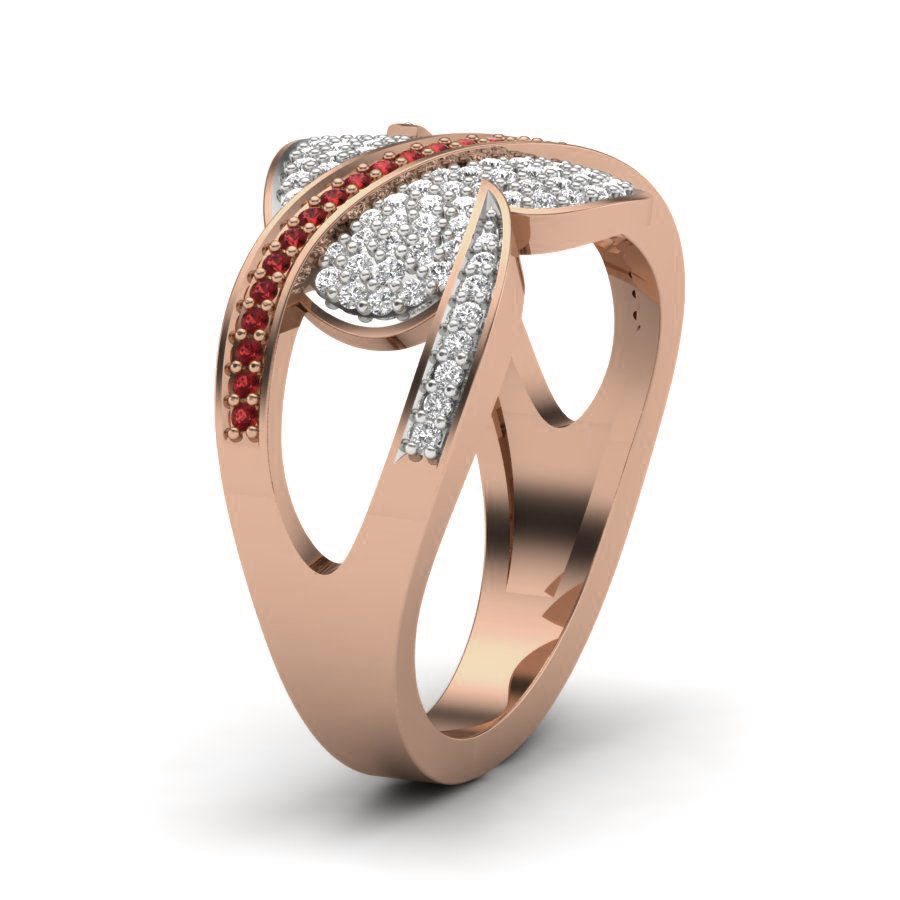 Heart Diamond Ring 3dm render details 3D print model_2