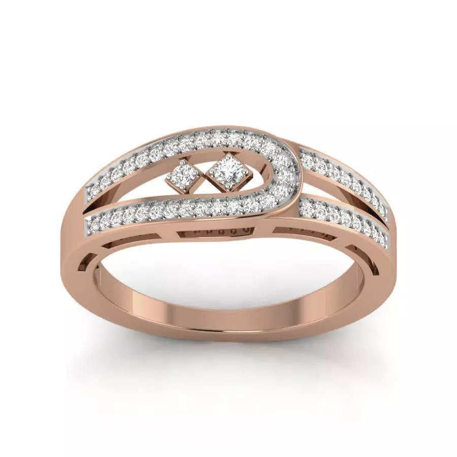 Women Diamond Ring 3dm render details 3D print model_0