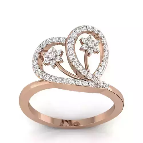 Women Diamond Ring 3dm render details