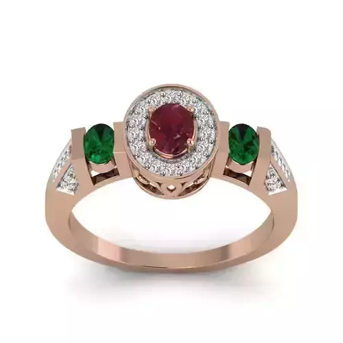 Women solitaire ring 3dm render detail  3D print model