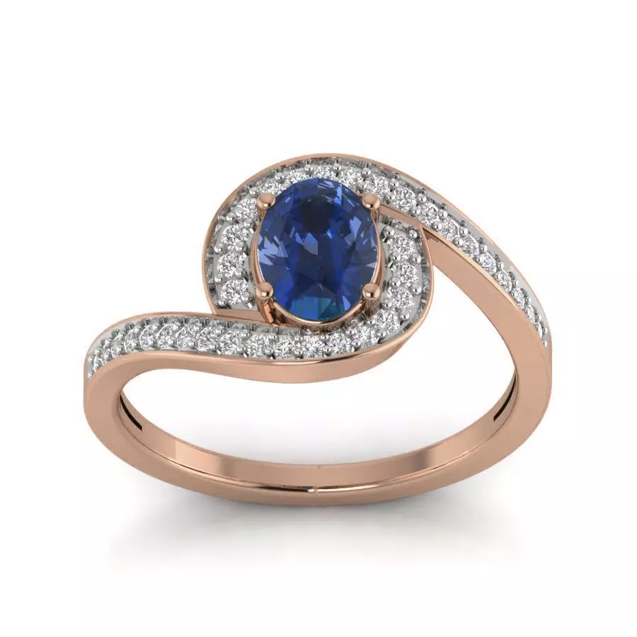 Women solitaire ring 3dm render detail 3D print model_0