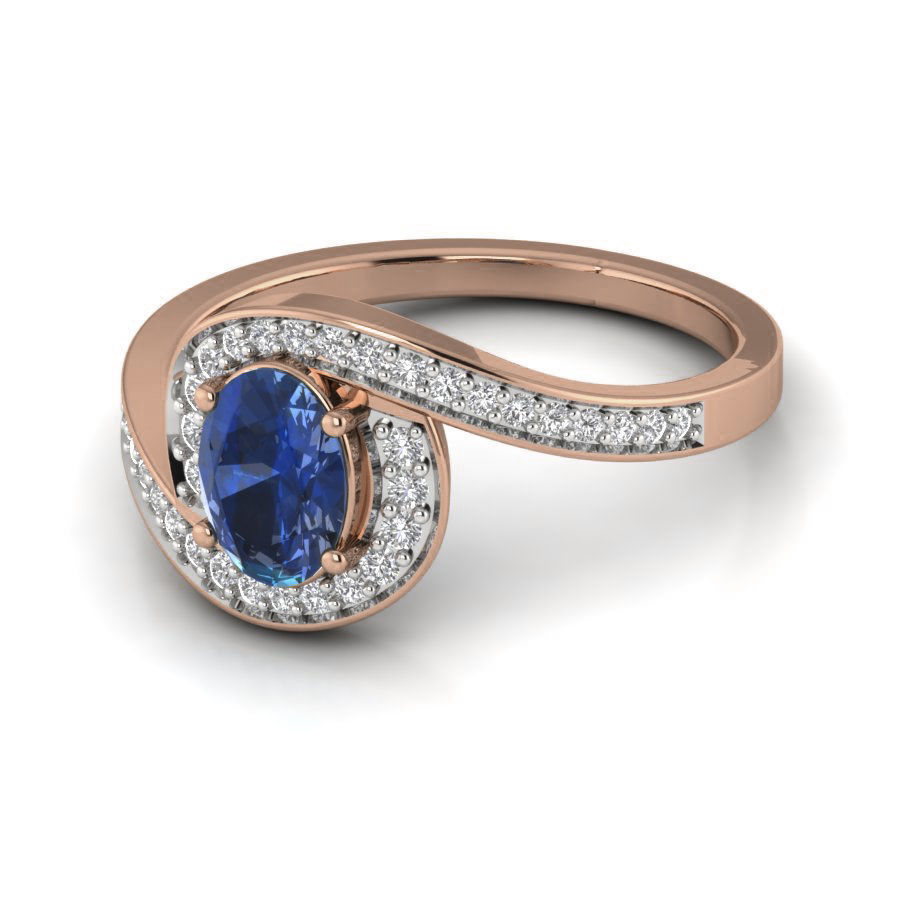 Women solitaire ring 3dm render detail 3D print model_3