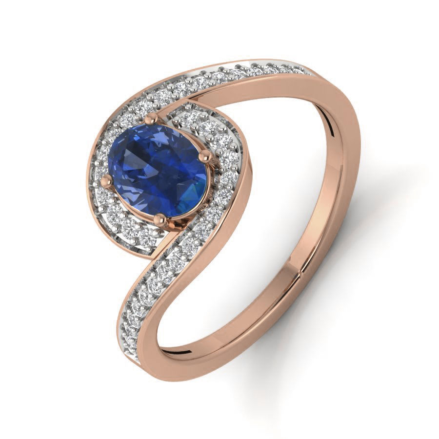 Women solitaire ring 3dm render detail 3D print model_4