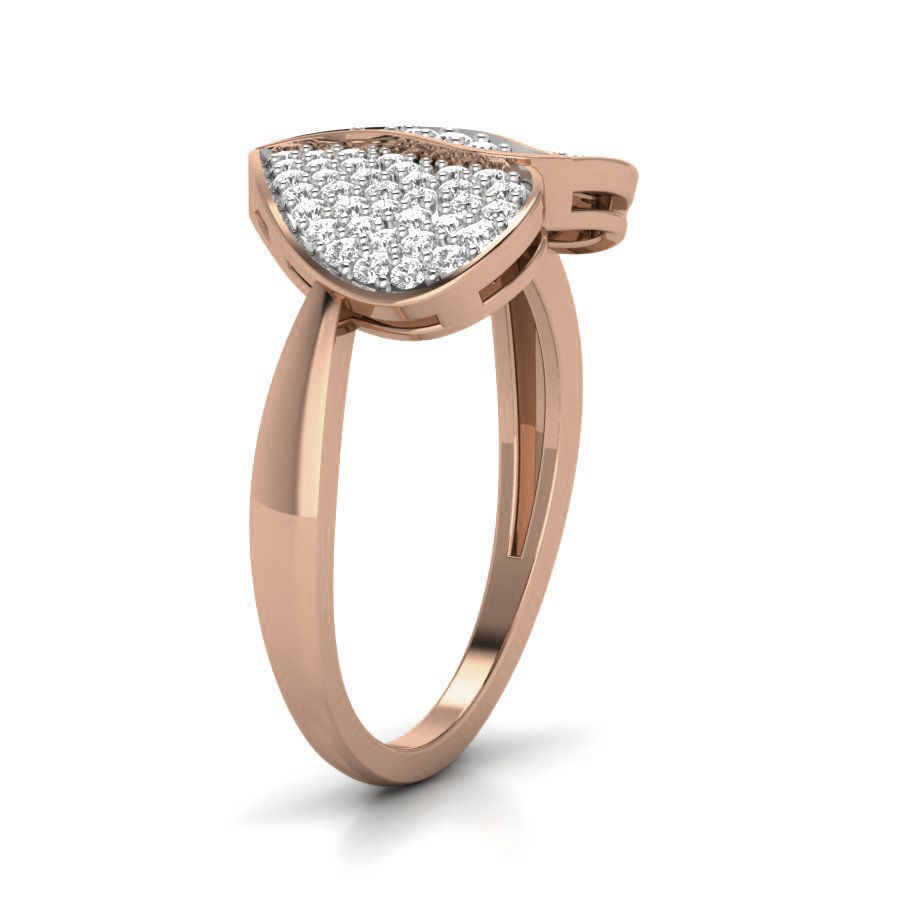 Heart Diamond Ring 3dm render details 3D print model_2