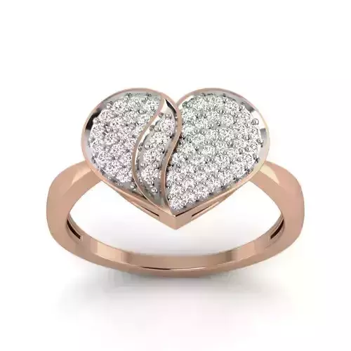 Heart Diamond Ring 3dm render details 3D print model