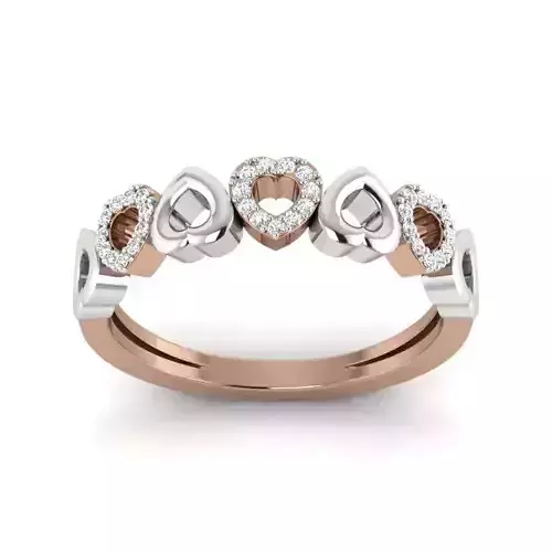 Heart Diamond Ring 3dm render details 3D print model