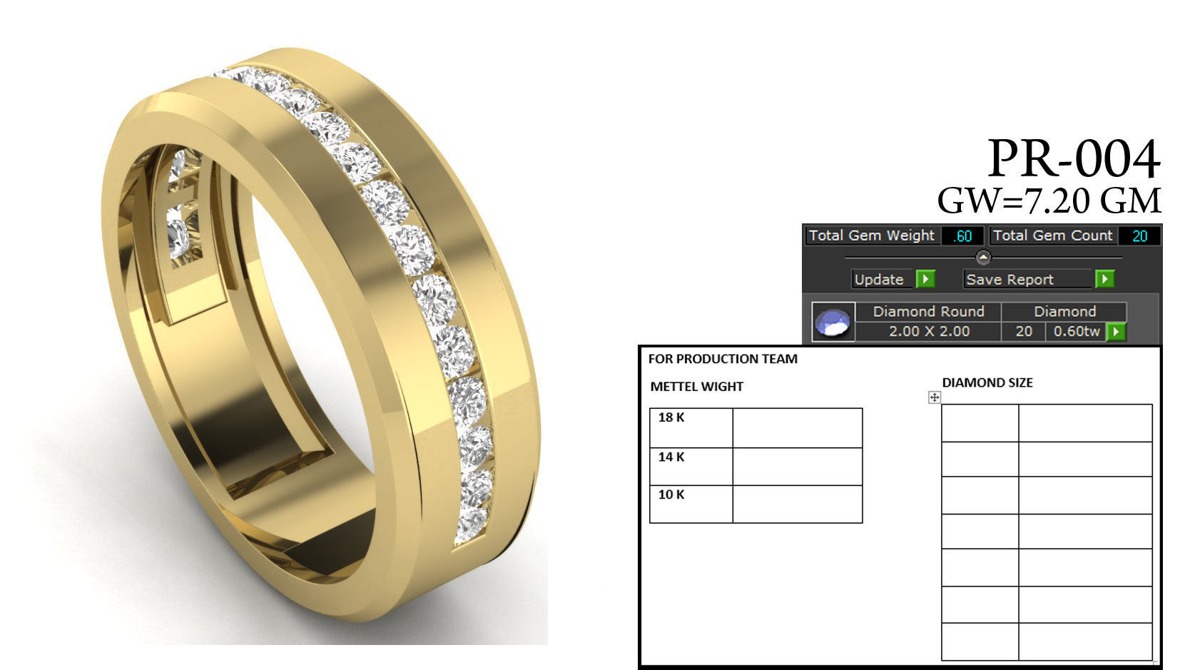 Diamond Band 3dm render details 3D print model_5