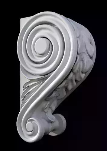 buttress marble corbel Low-poly 3D model