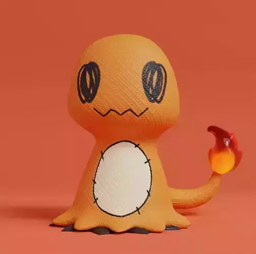 Pokemon - Mimikyu Charmander  Free 3D print model