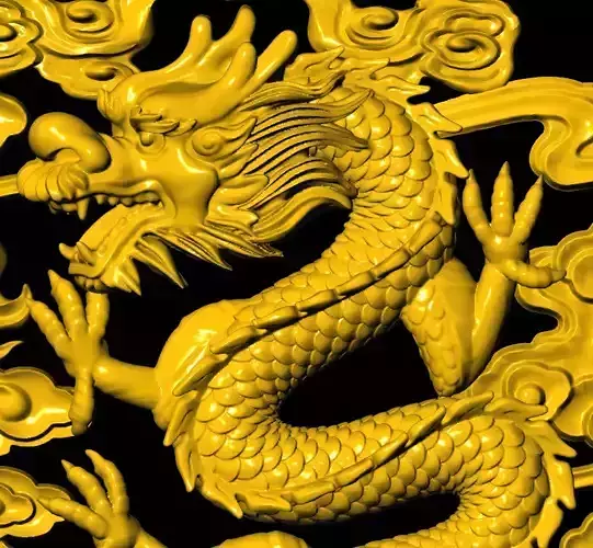 Asian china dragon Reliefs Pendants and there is no sky