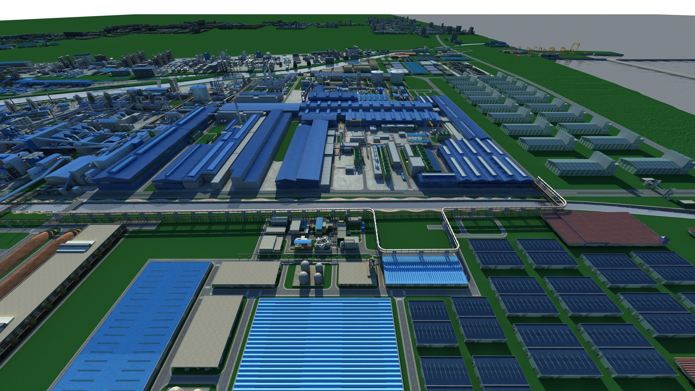 Industrial factory Chemical plant 3D model_7