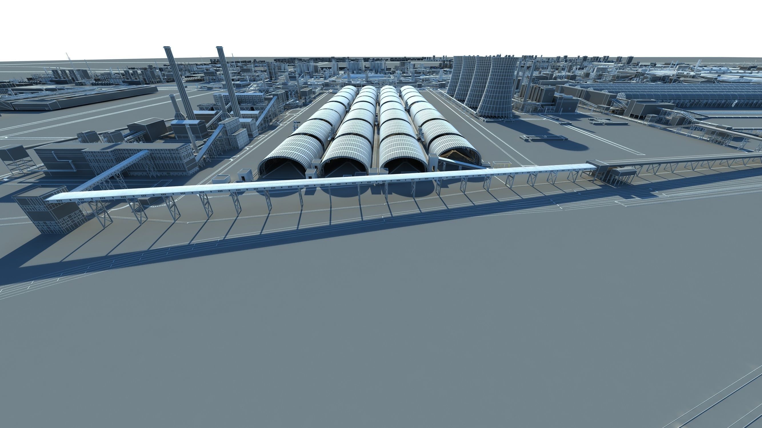 Industrial factory Chemical plant 3D model_11