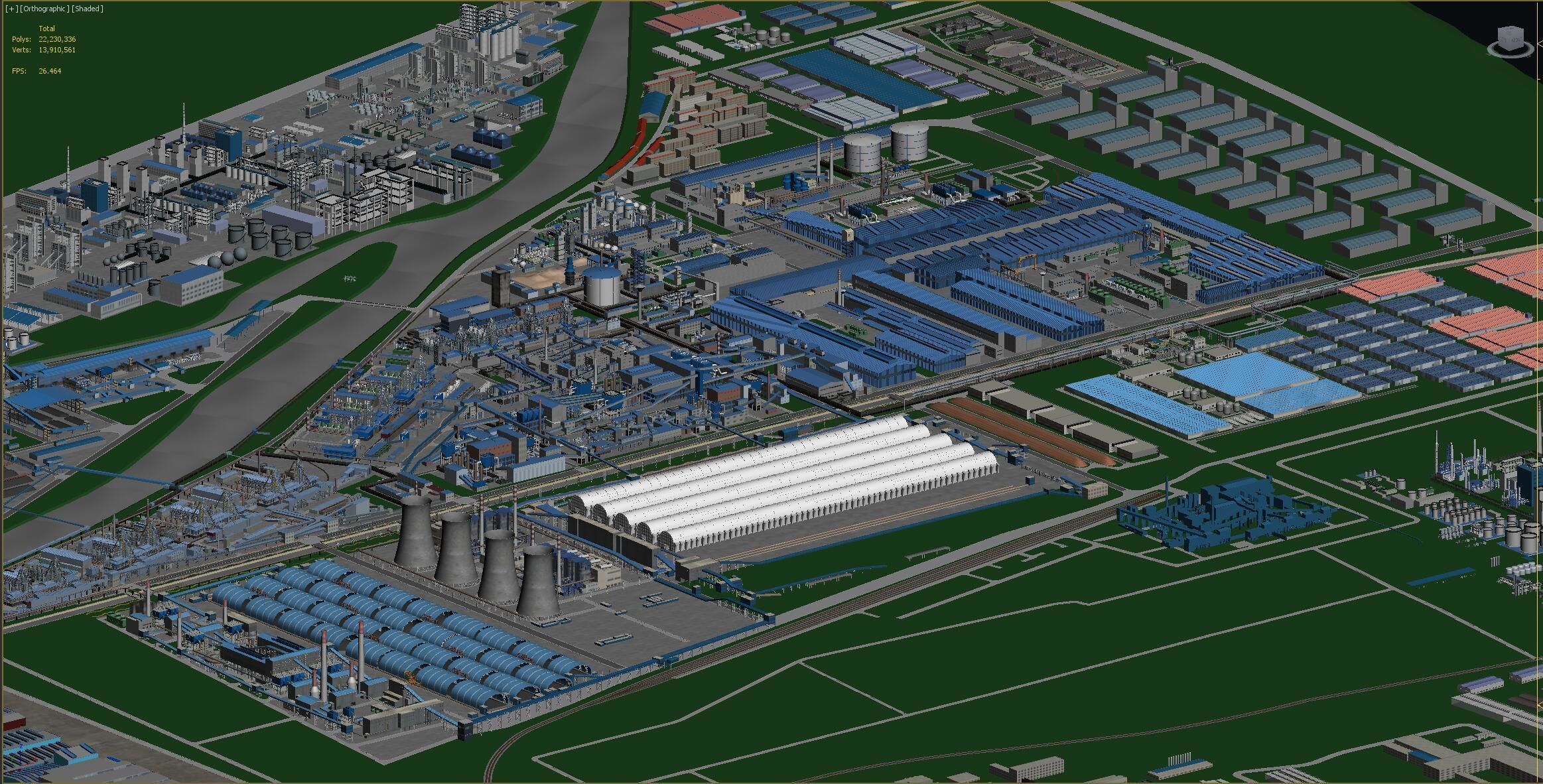 Industrial factory Chemical plant 3D model_30