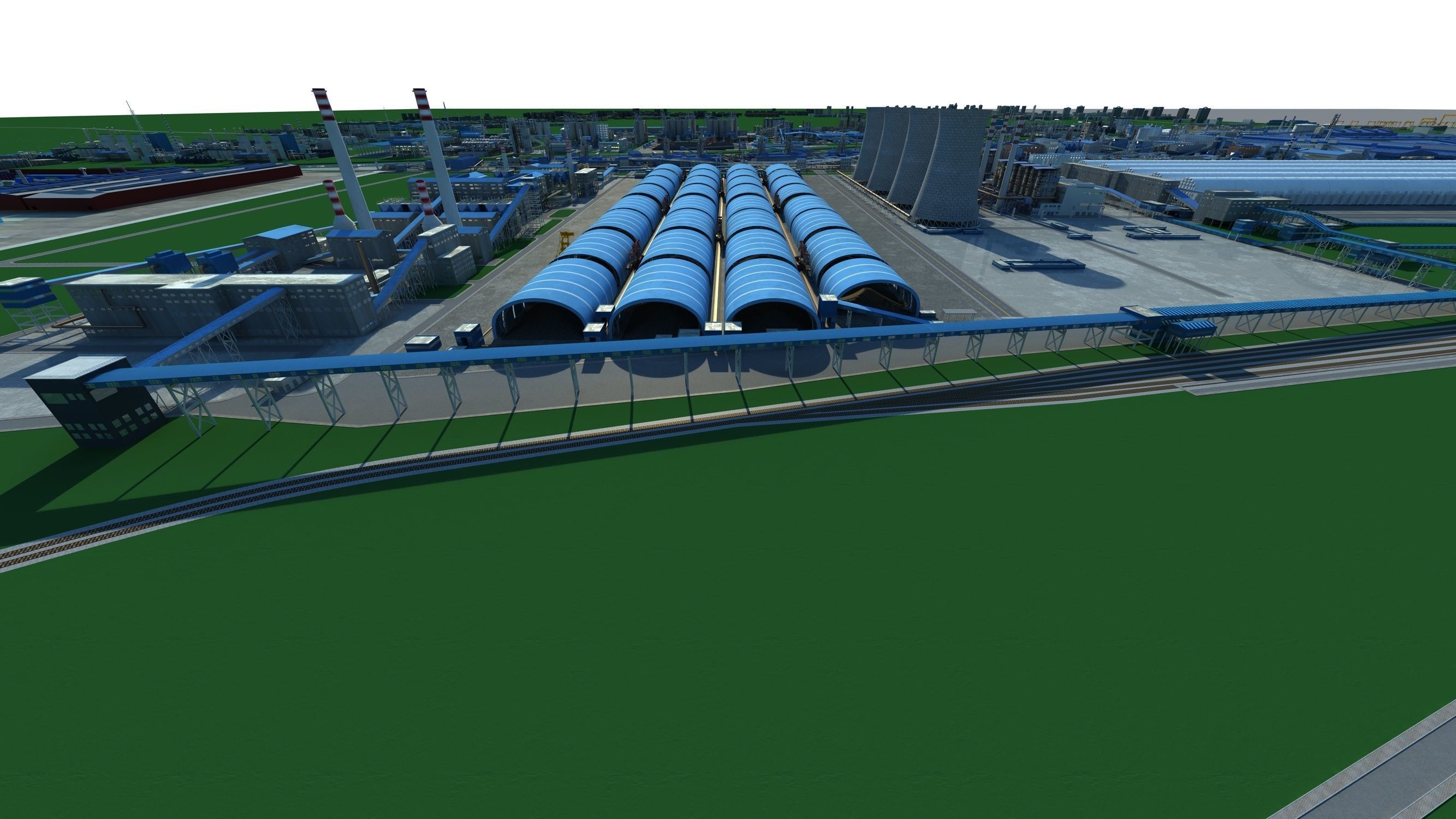 Industrial factory Chemical plant 3D model_9