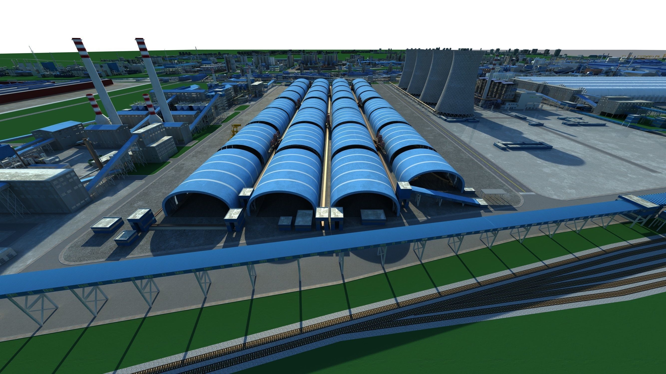 Industrial factory Chemical plant 3D model_10