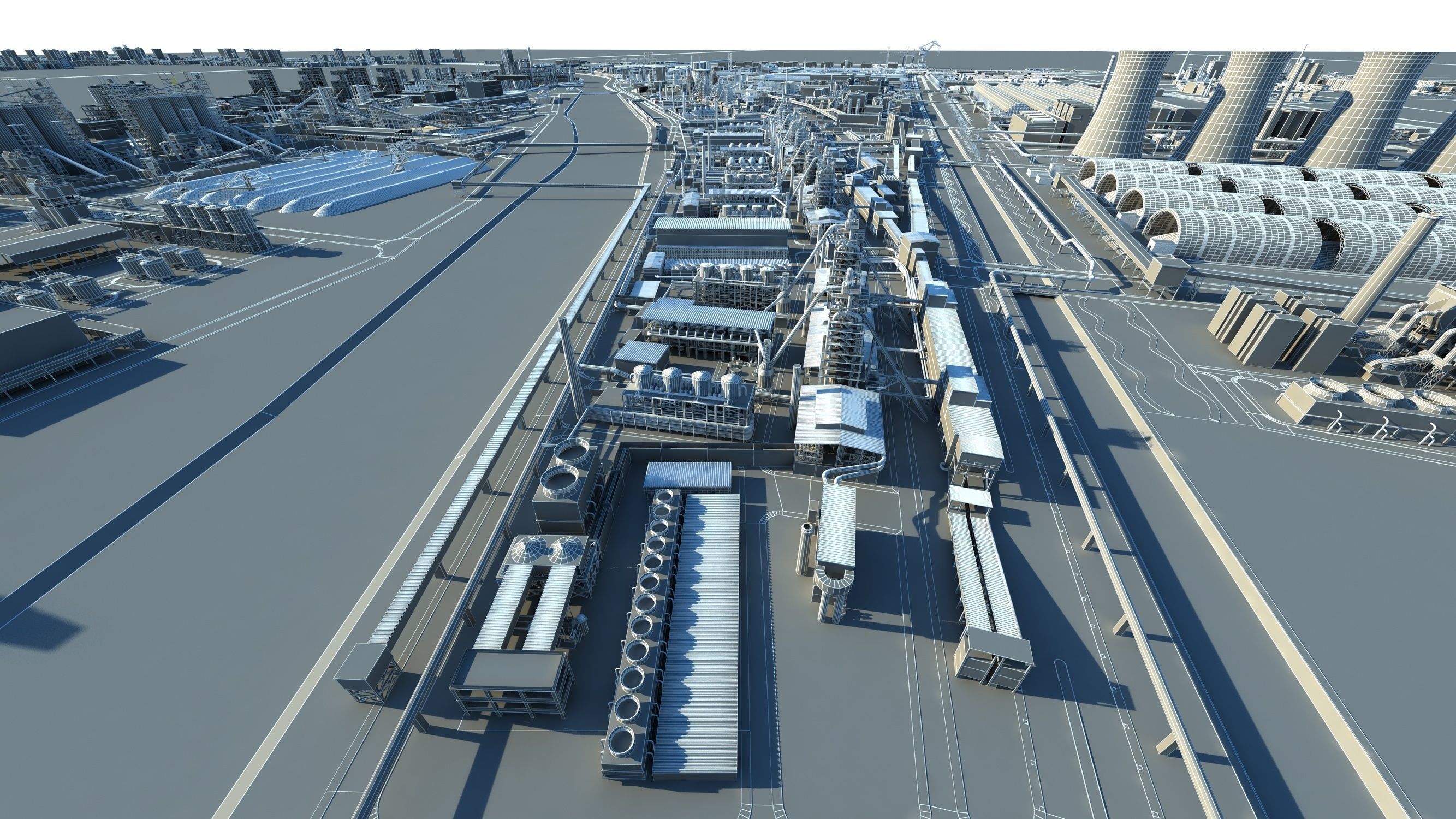 Industrial factory Chemical plant 3D model_2