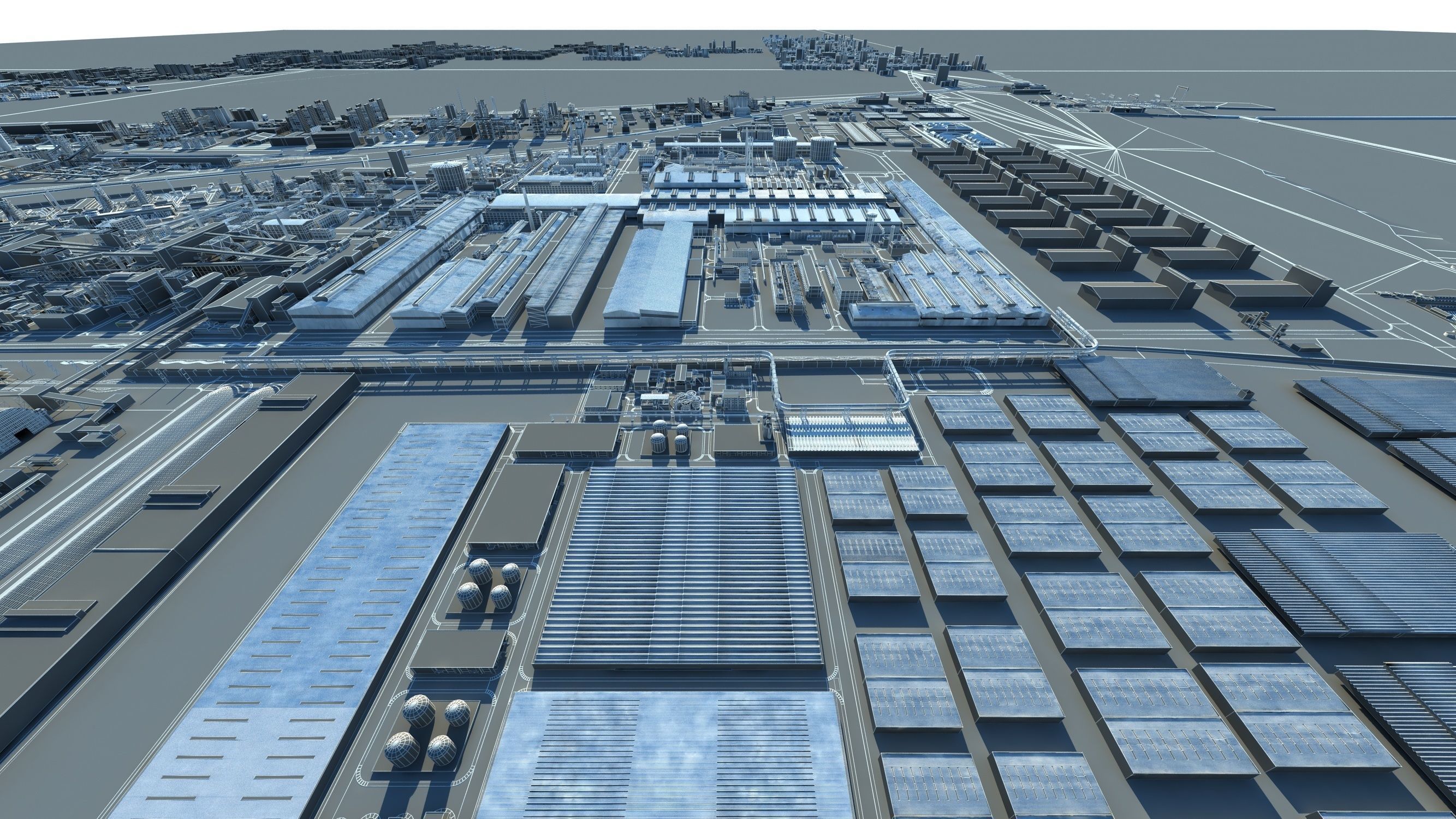 Industrial factory Chemical plant 3D model_8