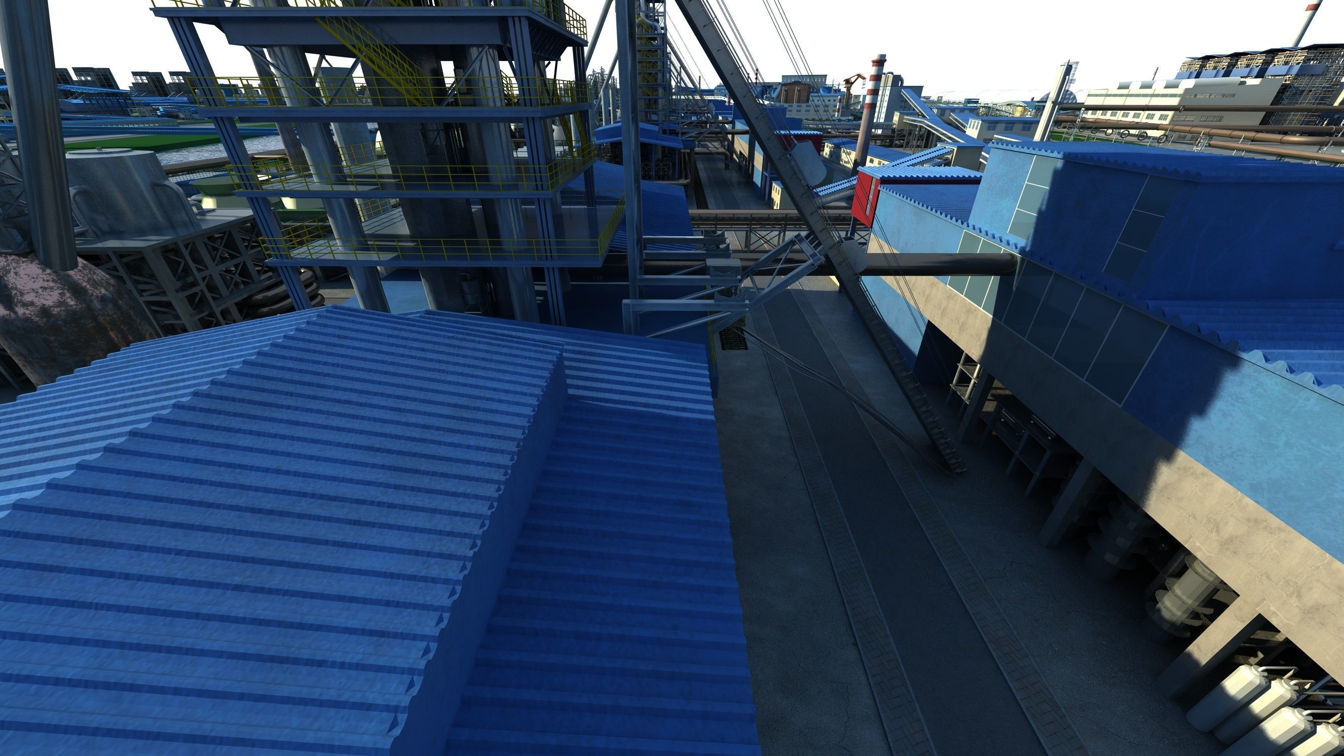 Industrial factory Chemical plant 3D model_12