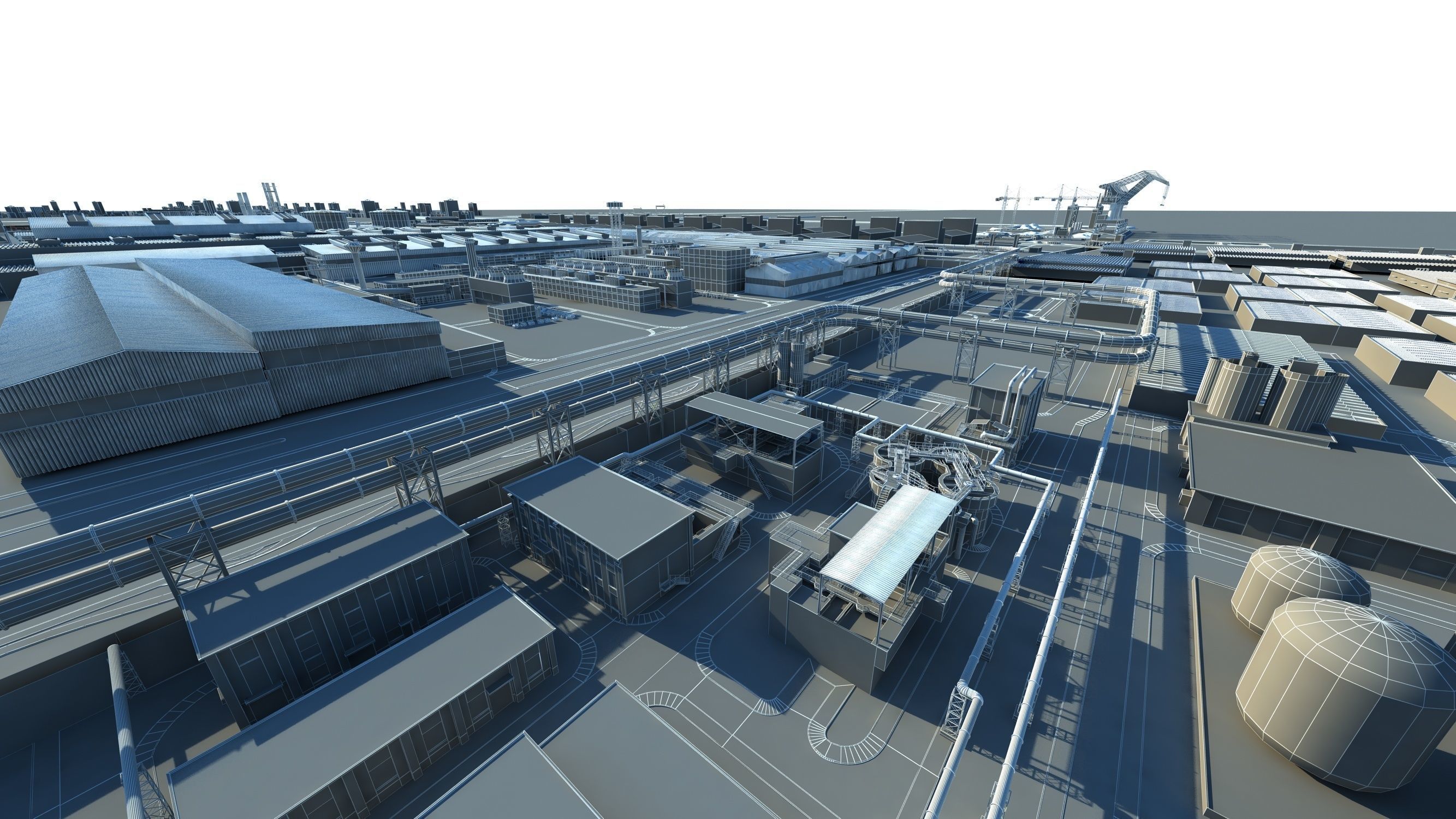 Industrial factory Chemical plant 3D model_20