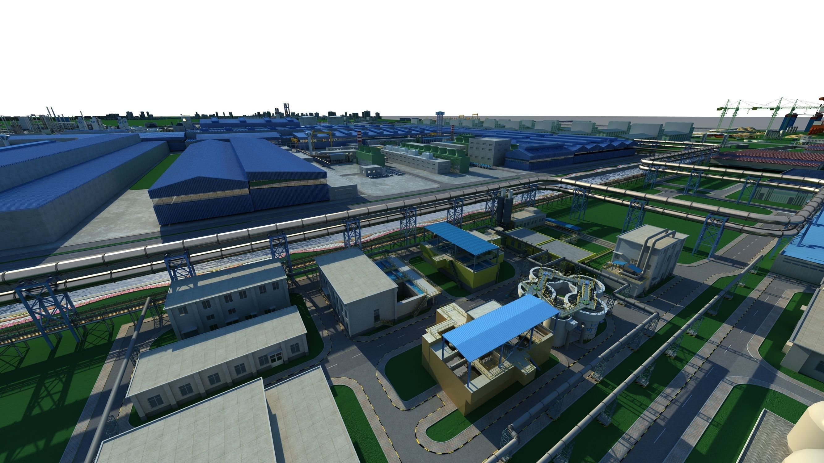 Industrial factory Chemical plant 3D model_19