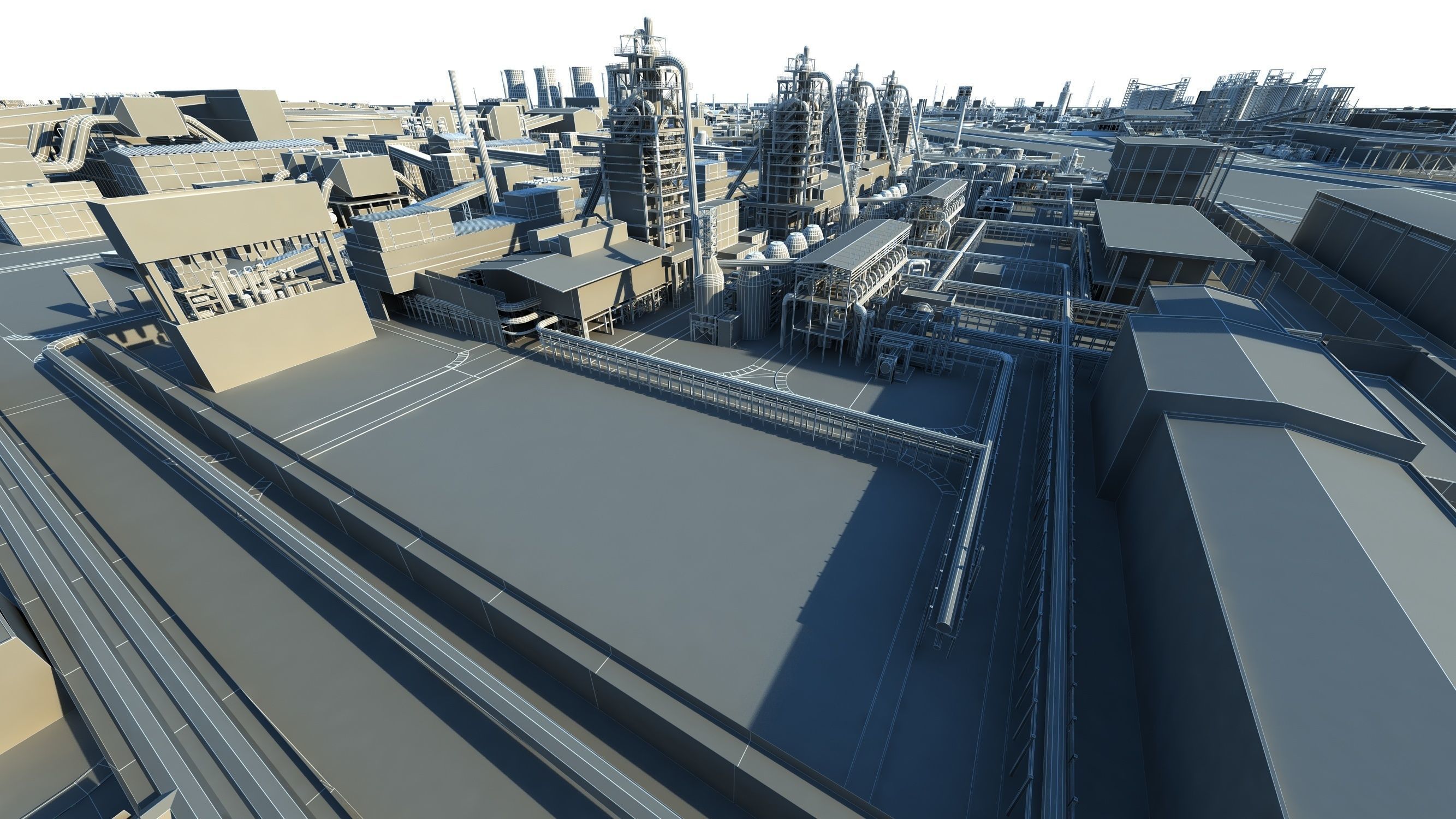 Industrial factory Chemical plant 3D model_17