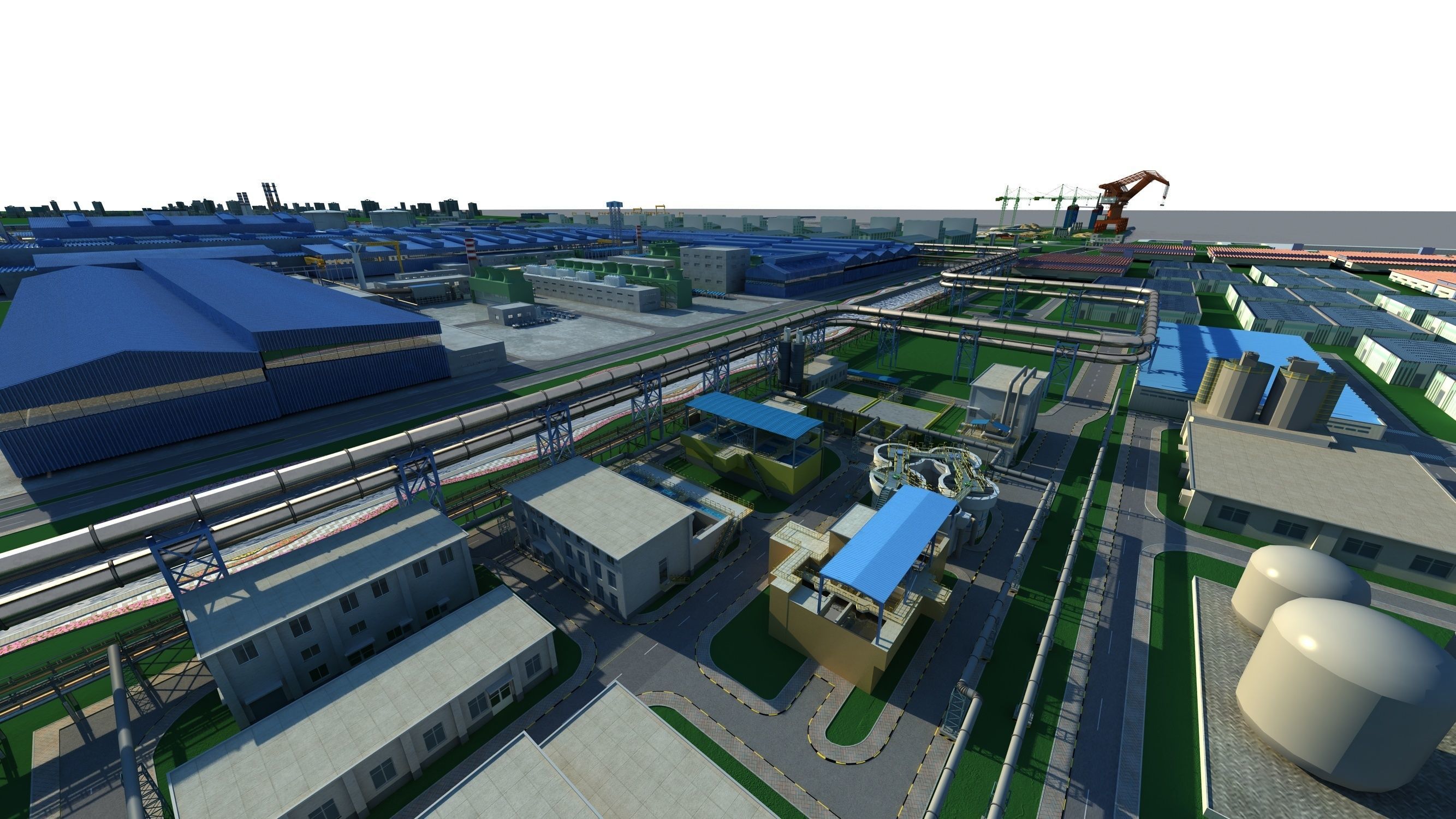 Industrial factory Chemical plant 3D model_18