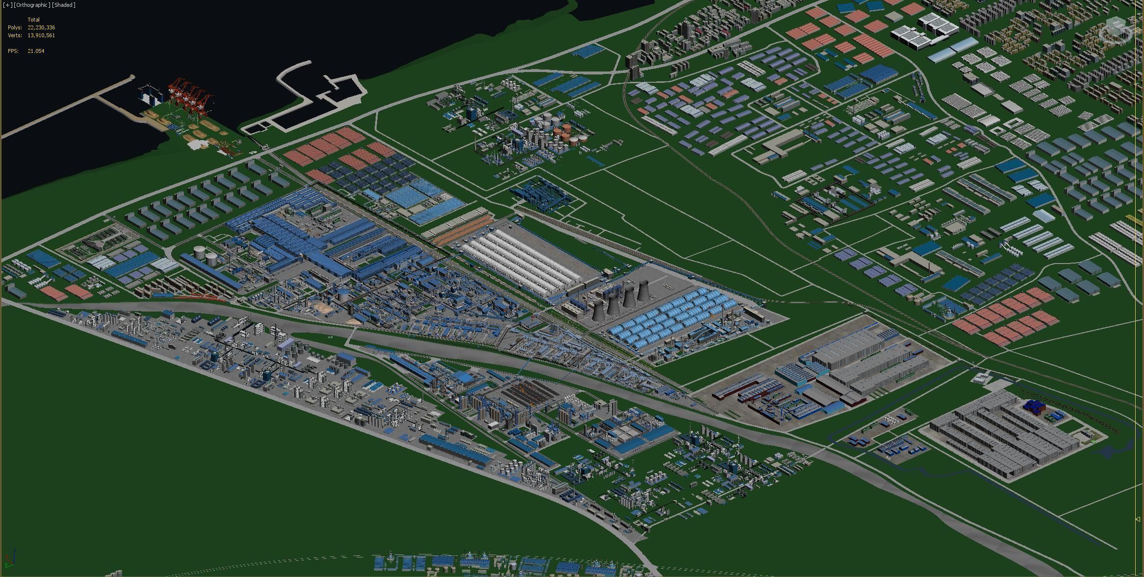 Industrial factory Chemical plant 3D model_28