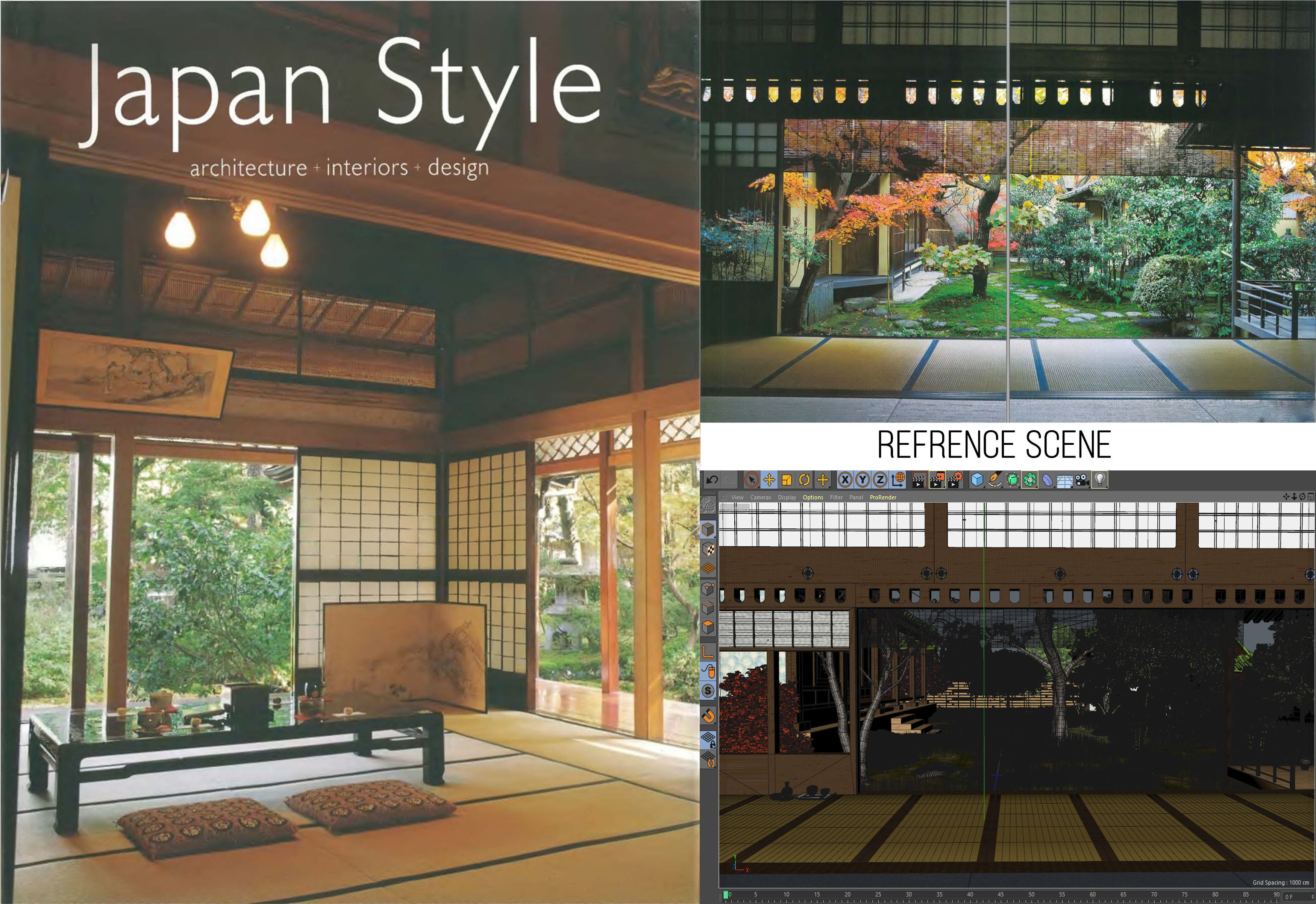 Japanese Stroll Garden Scene 3D model_3