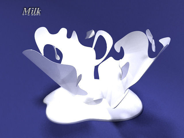 water drop shape Low-poly 3D model_2