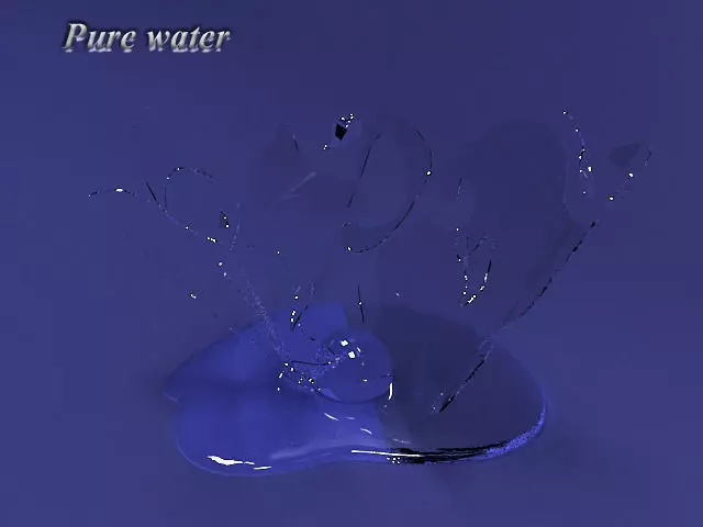 water drop shape Low-poly 3D model_0