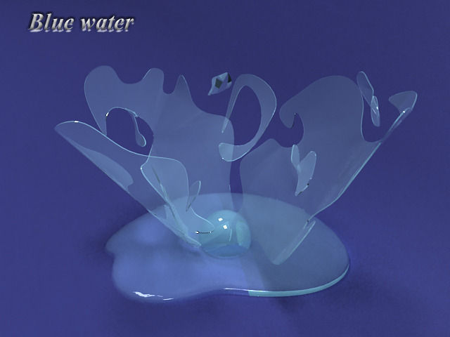 water drop shape Low-poly 3D model_1