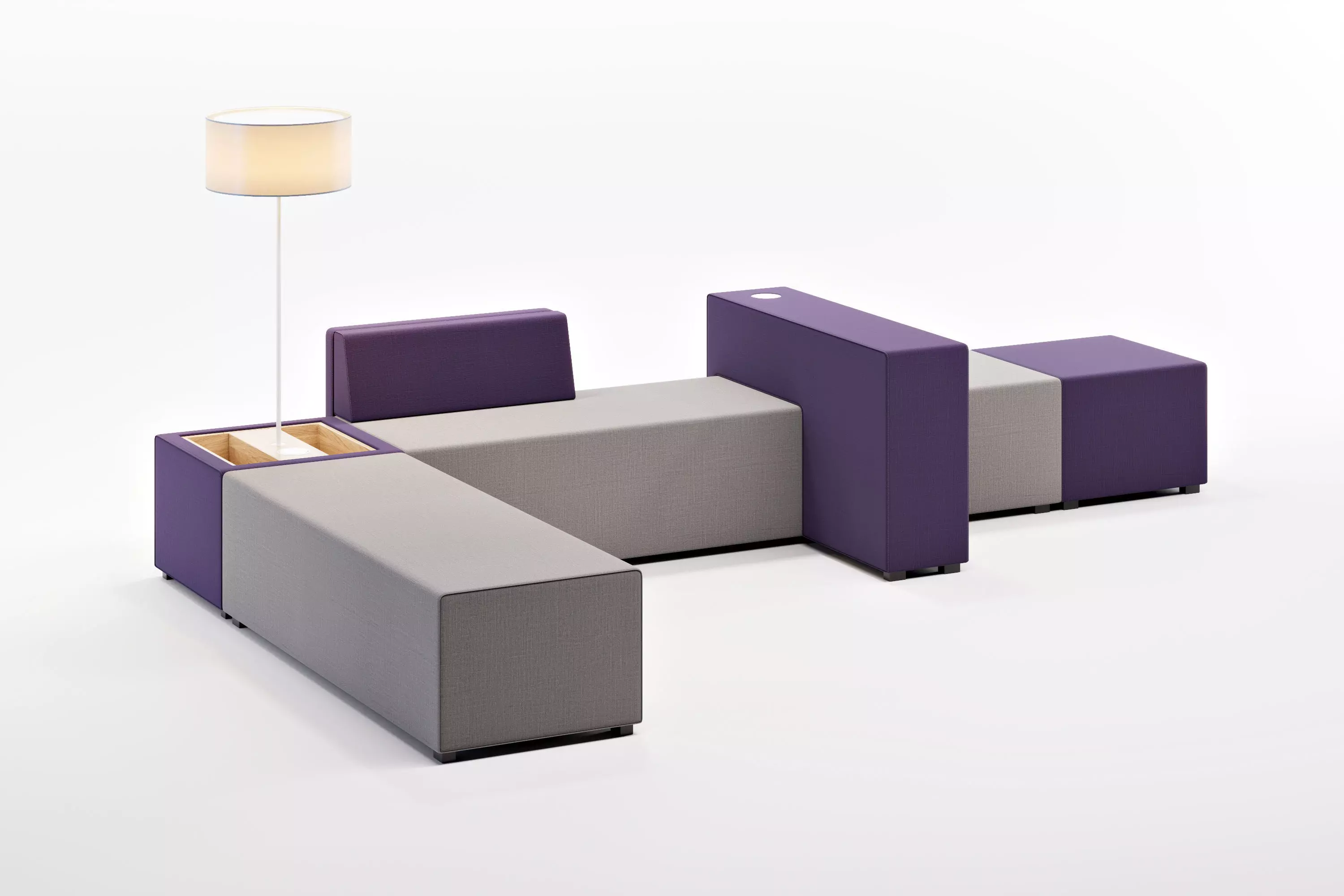 Modular Sofa for Office - NET WORK PLACE by Koenig Neurath 3D model_0