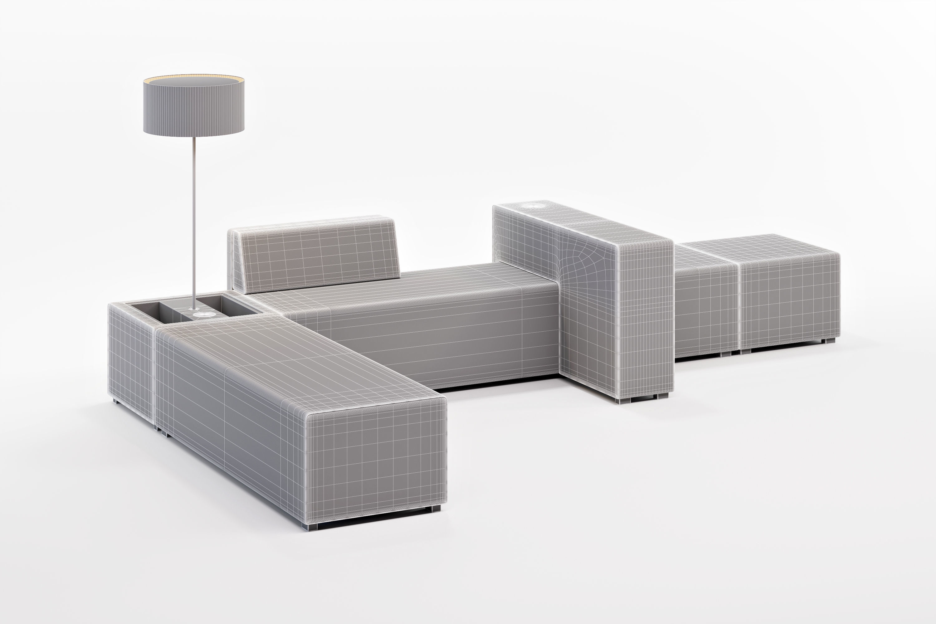 Modular Sofa for Office - NET WORK PLACE by Koenig Neurath 3D model_6