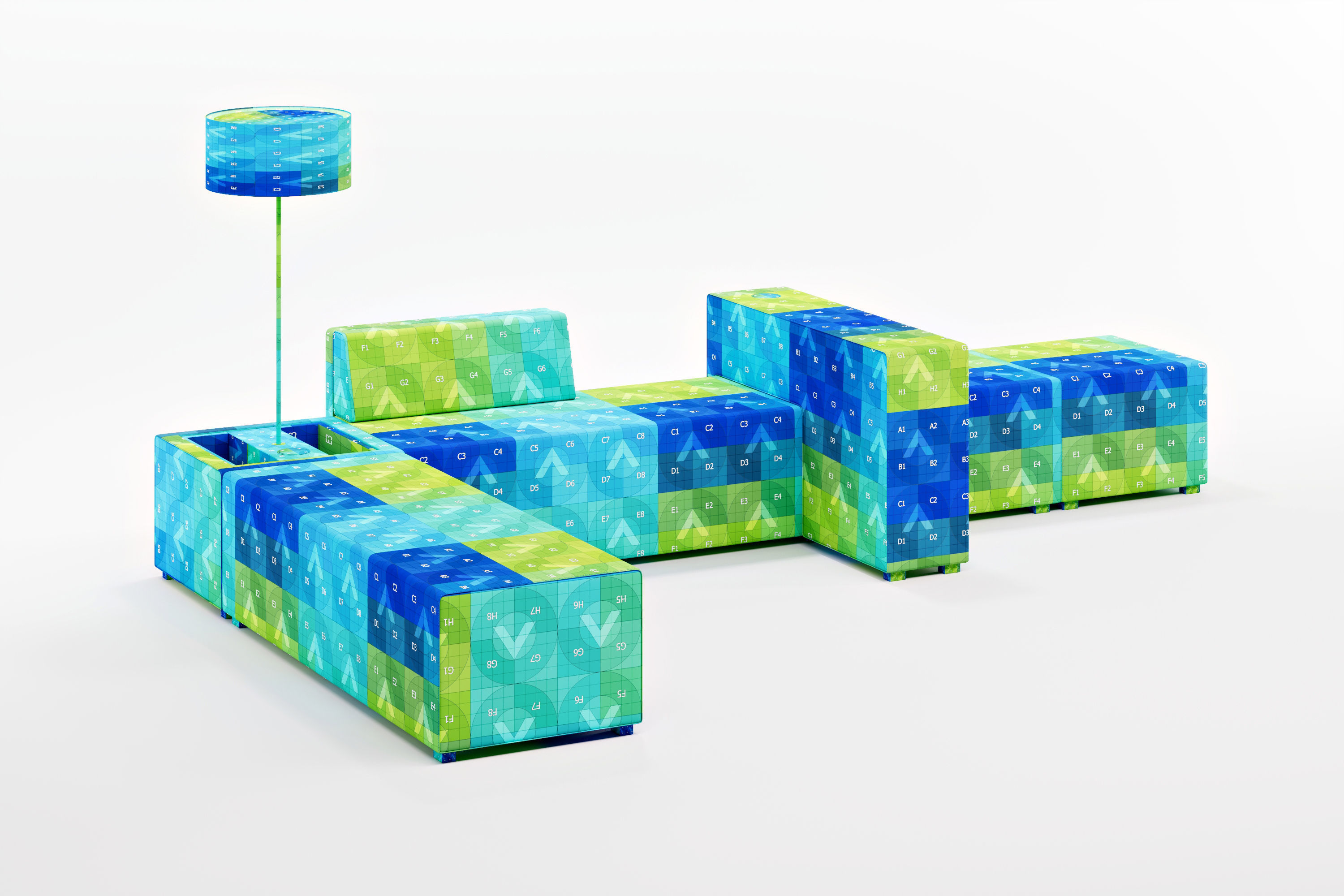 Modular Sofa for Office - NET WORK PLACE by Koenig Neurath 3D model_8