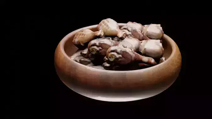 Chickenbowl2 wooden bowl filled with garlic